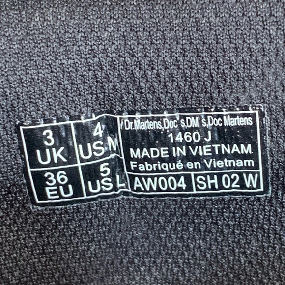 DR MARTENS JUNIOR 1460 DELANEY BLACK PATENT LEATHER LACE UP ZIP BOOTS size 5 - Picture 9 of 9